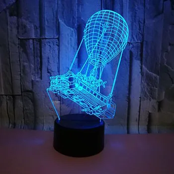 

3D Visual Led Modelling Night Lights Hot Air Balloon Usb Bedroom Romantic Love Desk Lamp Home Decor 7 Colors Changing Lighting