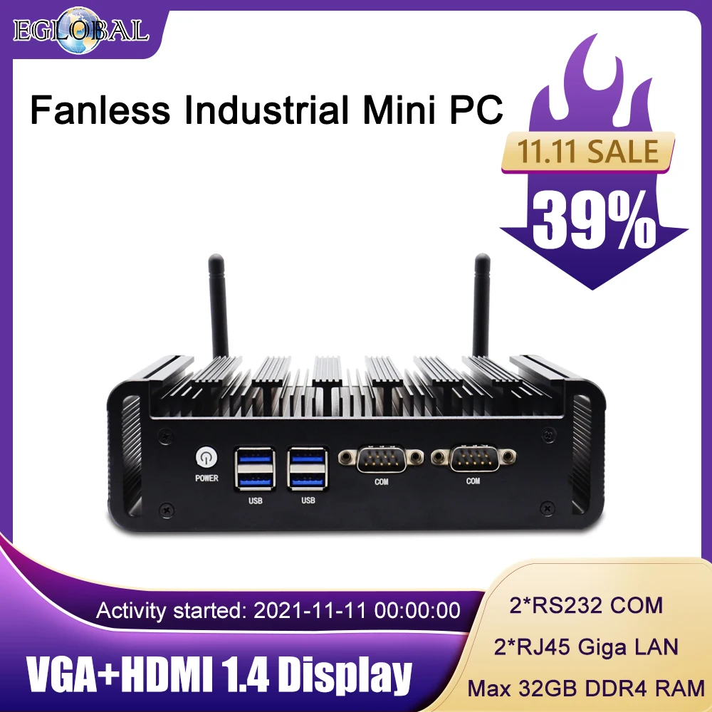 PROD 1005003328933682 Eglobal Mini Computer Intel Core i5 8250U
Barebone System Industrial Mini PC VGA HDMI Display 4*USB2.0 4*USB3.0
32GB RAM DDR4