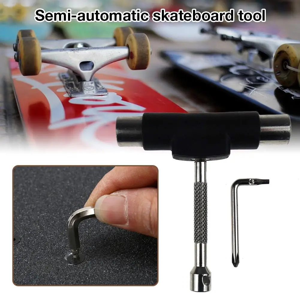 Скейтборд гаечный ключ набор для ремонта скейтборда полуавтоматический инструмент для скейтборда T-shape многофункциональный с файлом