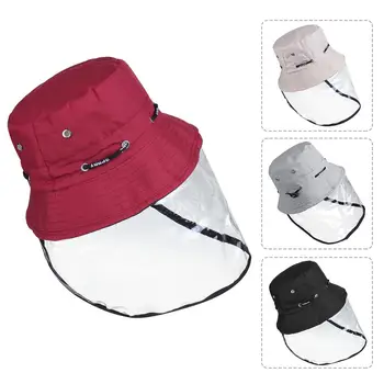 

Transparent Protective Face Hat Fisherman Cap Mask Shild Anti-spitting Splash-Proof Safety Masks Isolationwork with Mouth Mask
