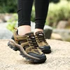 COOLVFATBO Military Tactical Boots For Men Leather Outdoors Round Toe Sneakers Mens Casual Climbing Hiking Shoes Plus Size 36-47 ► Photo 2/6