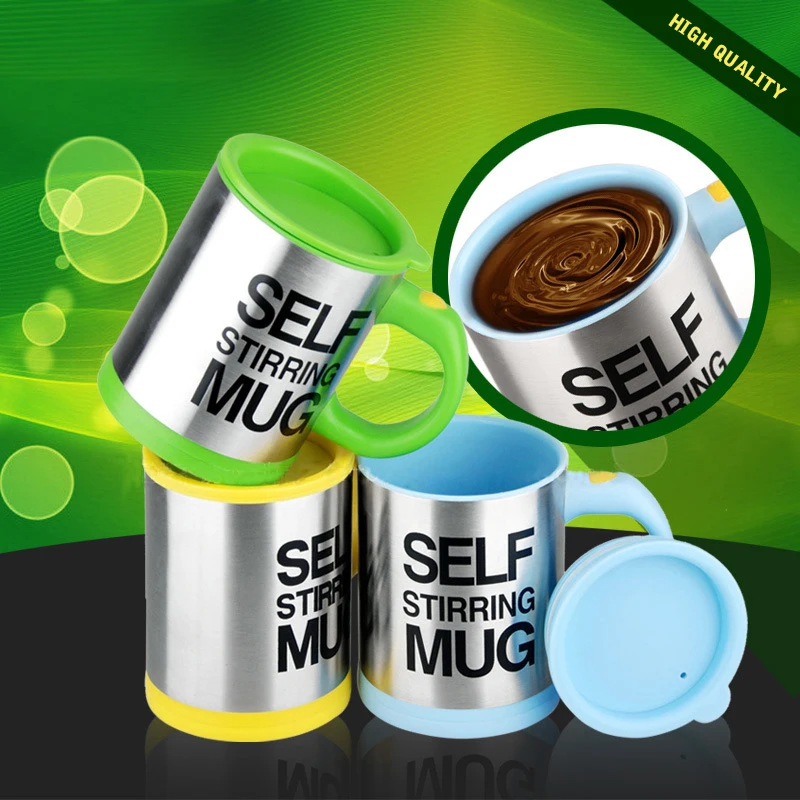 400ml Self Stirring Mug Automatic Electric Lazy Coffee Cup Milk Mixing Stainless Steel Drinkware With Lid | Дом и сад