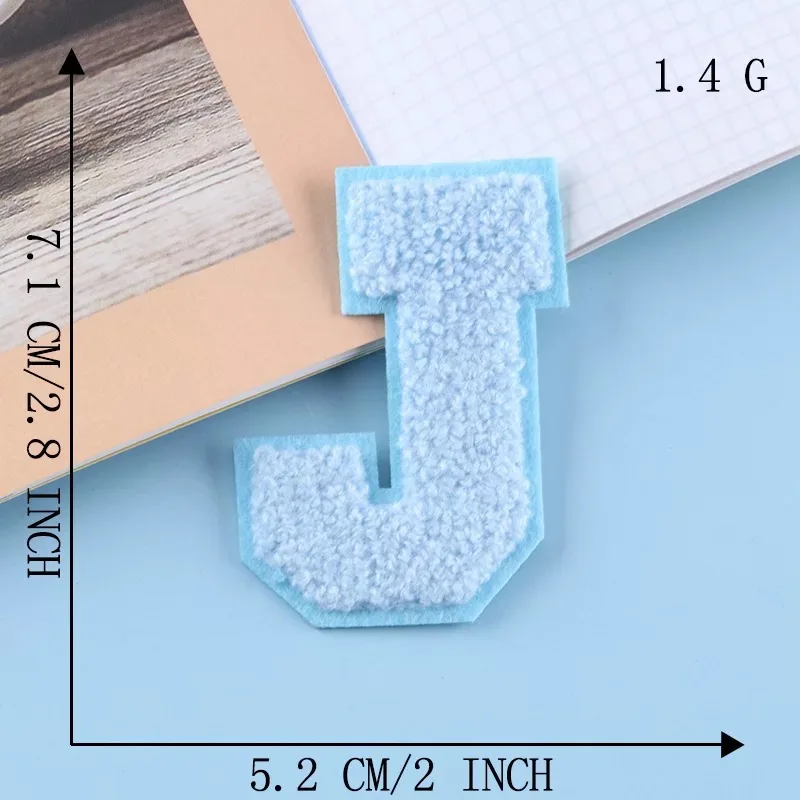 2022 New 3D Colorful A-Z 26 Letters Chenille Embroidered Patches IRON on Alphabet Letters Embroidery Applique Sewing diy