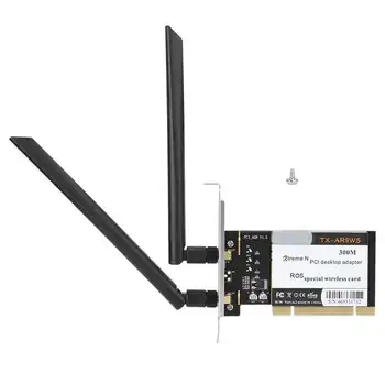 

Wireless Network Card AR9220 300M PCI Desktop Computer Dual Band 2.4/5GHz WiFi Adapter New