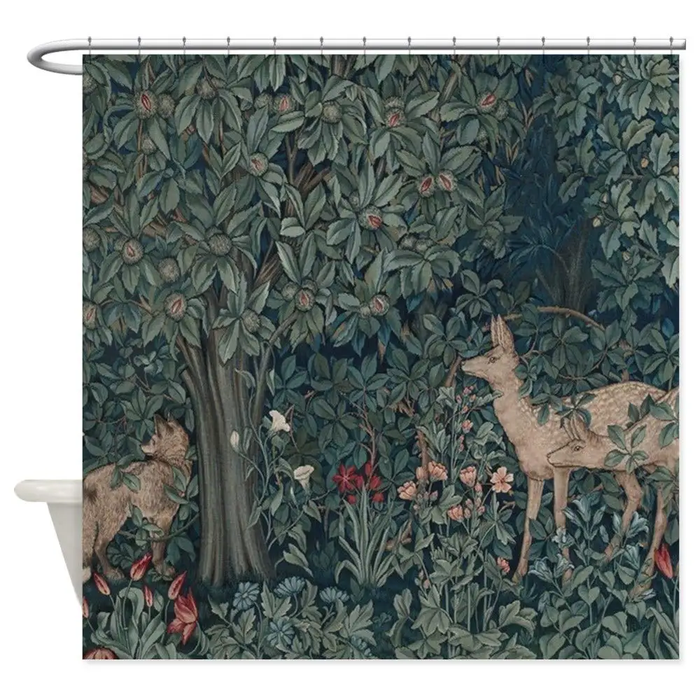 

William Morris Greenery Decorative Fabric Shower Curtain