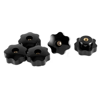 

BESTPlastic Head M6 Female Thread Screw On Clamping Nuts Knob Grip 5 Pcs