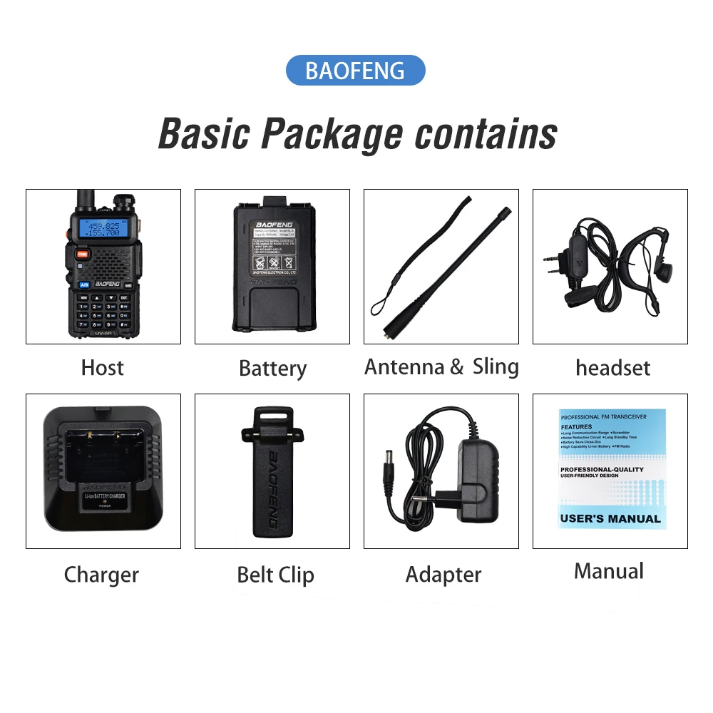 4 шт 5 Вт/8 Вт высокой мощности Мощность Baofeng uv 5r иди и болтай Walkie Talkie CB Ham