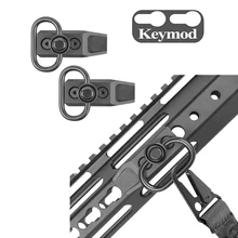 

360° Zinc Alloy Iron Keymod Quick Detach/Release Heavy Duty Push Button Sling Swivel with Keymod Adaptor Base Air Rifle Hunting