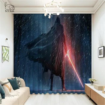 

Latest Style Funny Star Wars Curtains For Children Baby Kids Room Curtains Movie Blackout Curtains Ultra-thin Micro Shading