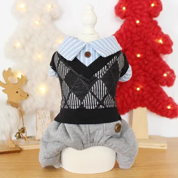 

Autumn and Winter Fake Two-Piece Warm Four-legged Pet Clothing Overalls for Dogs Comfortable Fantasia Para Cachorro Dogs Clothes