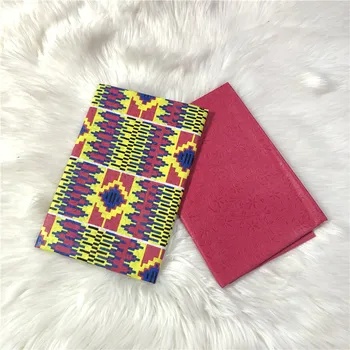 

2019 Nigerian Chitenge Ankara Fabric Polyester Ghana Kente Wax African Kitenge Print Wax Fabric For Cloth in 2+2 yards AW30