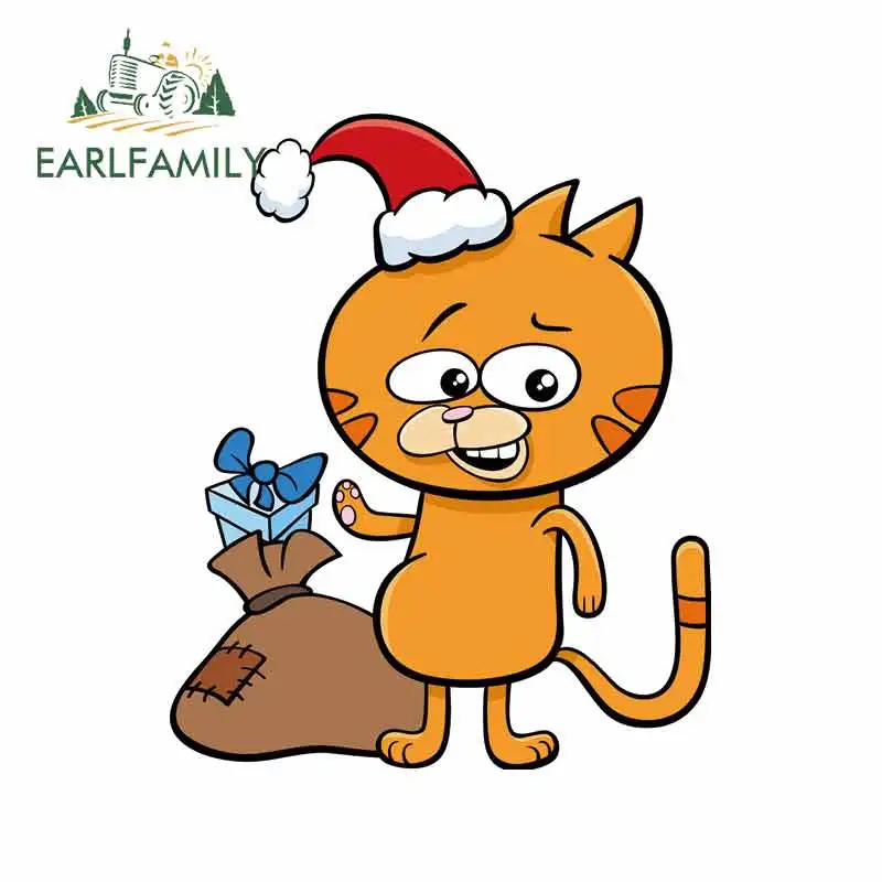 

EARLFAMILY 13 см x 10,7 см для котят на Рождество красивые автомобильные наклейки SUV аниме Водонепроницаемая наклейка подходит для складывания GTR EVO