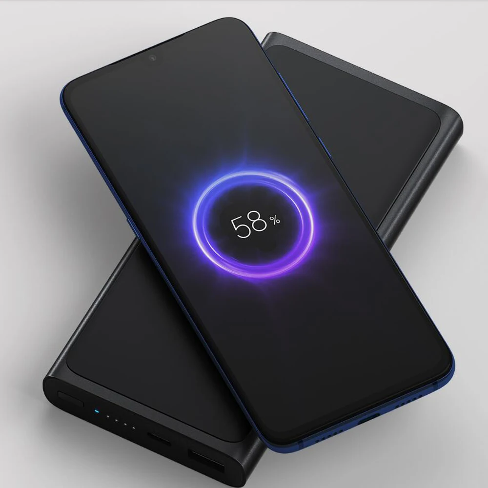Xiao mi 10000mAh Беспроводное зарядное устройство Qi Быстрое беспроводное зарядное устройство usb type C mi power Bank PLM11ZM портативное зарядное устройство для мобильного телефона