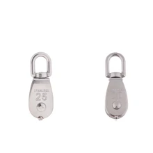 2 шт. 20 мм и 25 мм одиночный ролик блок поворотный крюк из нержавеющей стали 304 класс