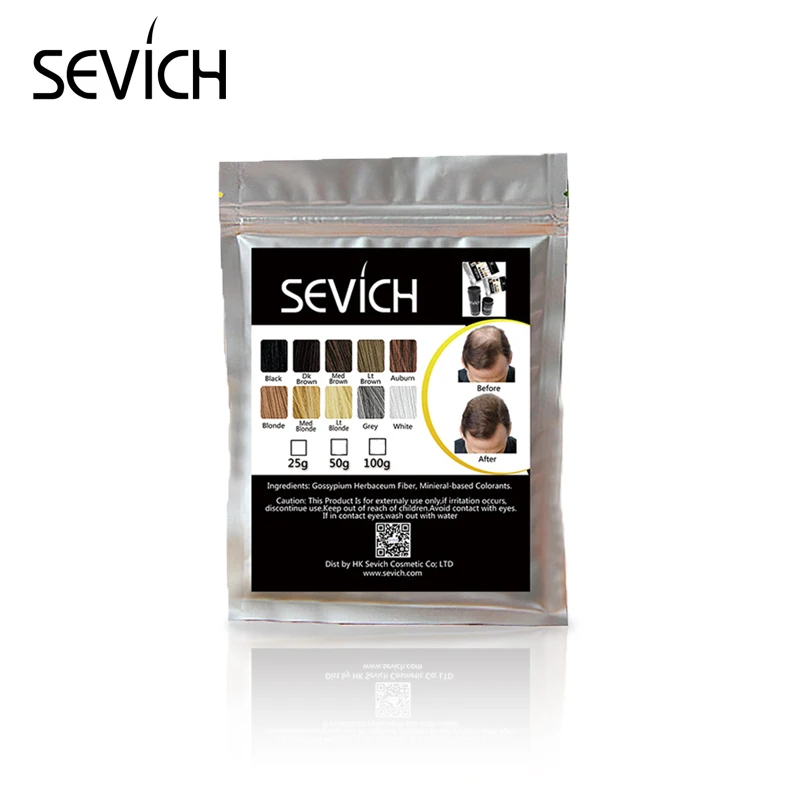 Sevich Beauty Hair Loss Treatment Concealer Hair Fiber Keratin Building Fibre Styling powder Refill 25g 10colors hair building powder hair building fibers