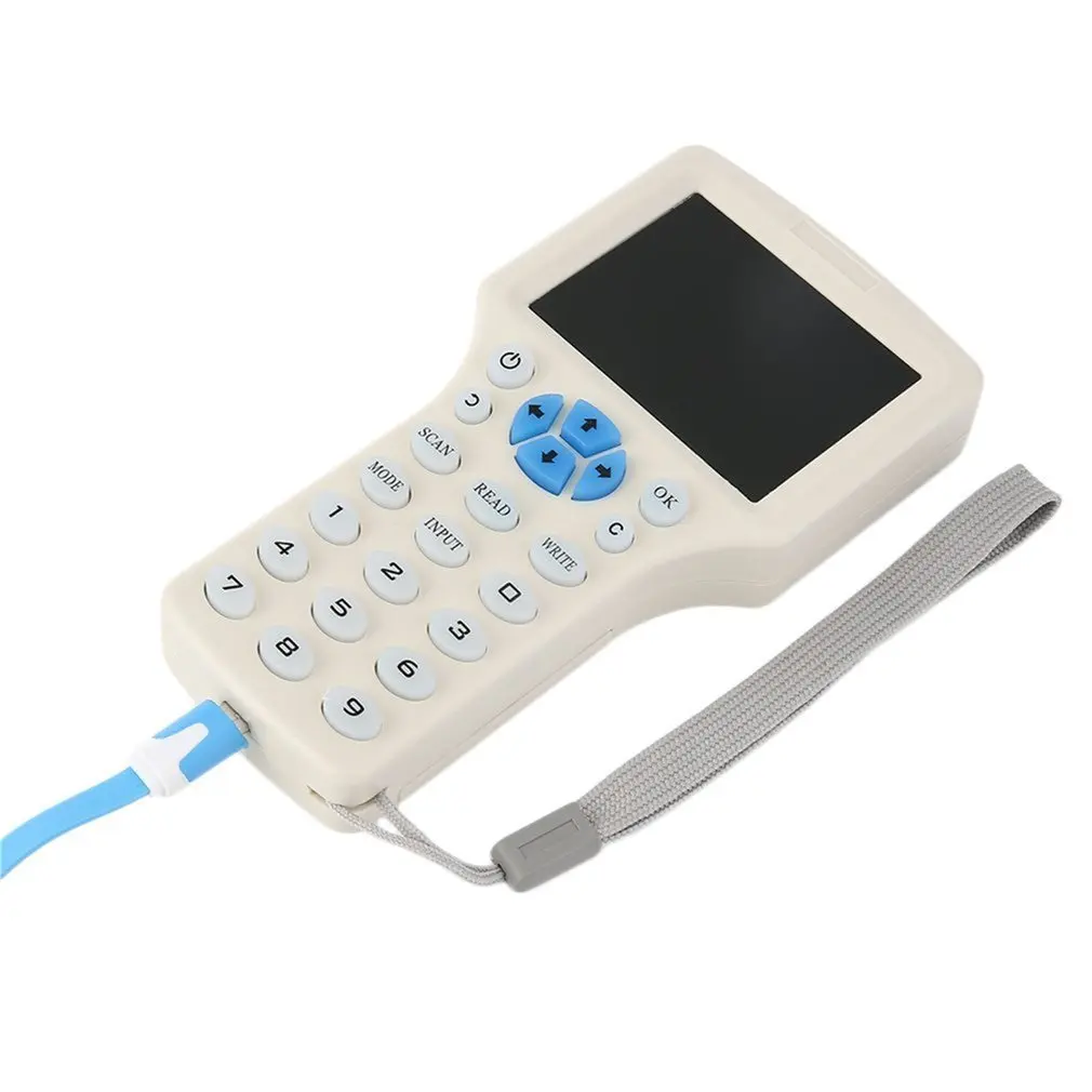 English 10 frequency RFID Copier ID IC Reader Writer copy M1 13.56MHZ encrypted Duplicator Programmer USB NFC UID Tag Key Card