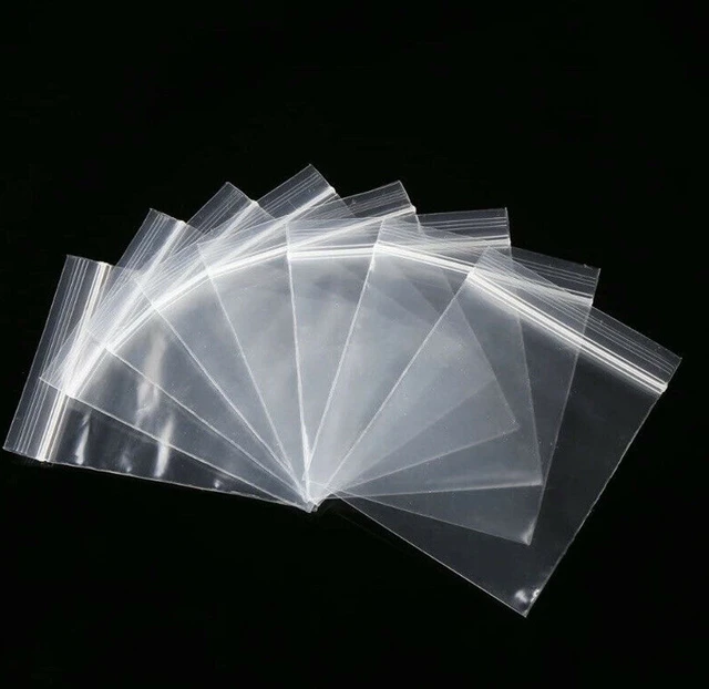 100pcs 4mil/2mil Clear Zip Bag Bag Plastic Baggies Reclosable High premium  quality clear reclosable poly bags