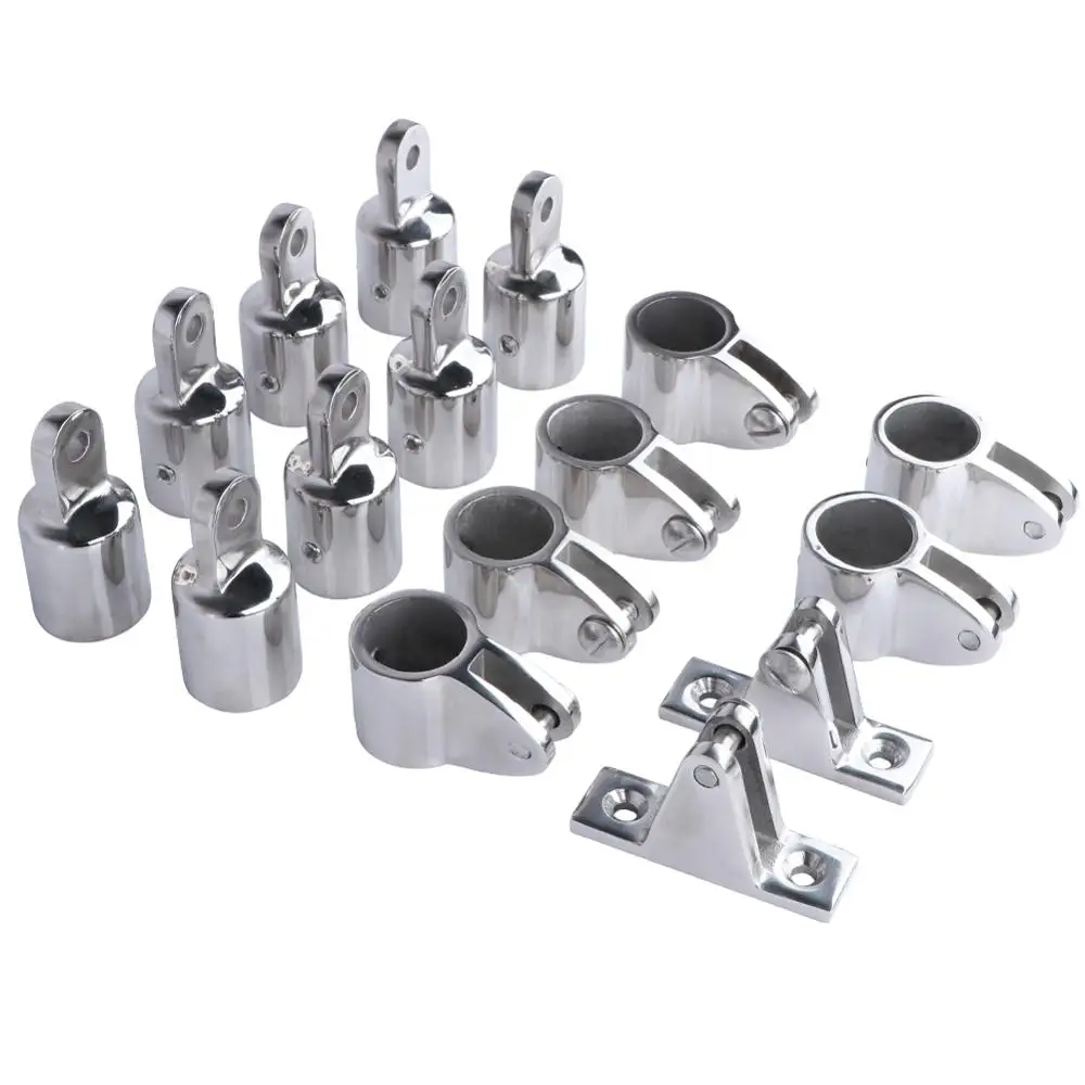 316 Stainless Steel 4-Bow Bimini Top Boat Stainless Steel Fittings Marine Hardware Set Boat Parts Accessories marine - 16 piece