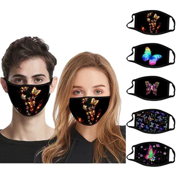 

Butterfly Printed Masks -proof Washable Cotton Masks for Children Reuseable Face Mask Mouth Mask Washable Mouth Mask Cloth Mouth