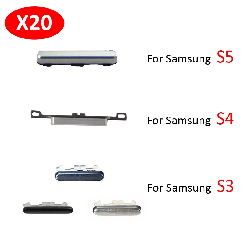 20 Pulsante Di Accensione Del Telefono Per Samsung Galaxy S3 S4 S5 Nuovo Telaio Originale Telaio Centrale On Off Tasto Laterale