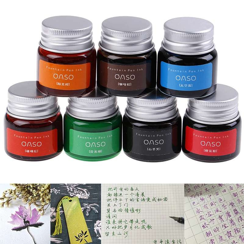 1Pc Colorful Pure Fountain Painting Ink ink without fountain pen nib ncomics refill Penna stilografica carbon pimio |