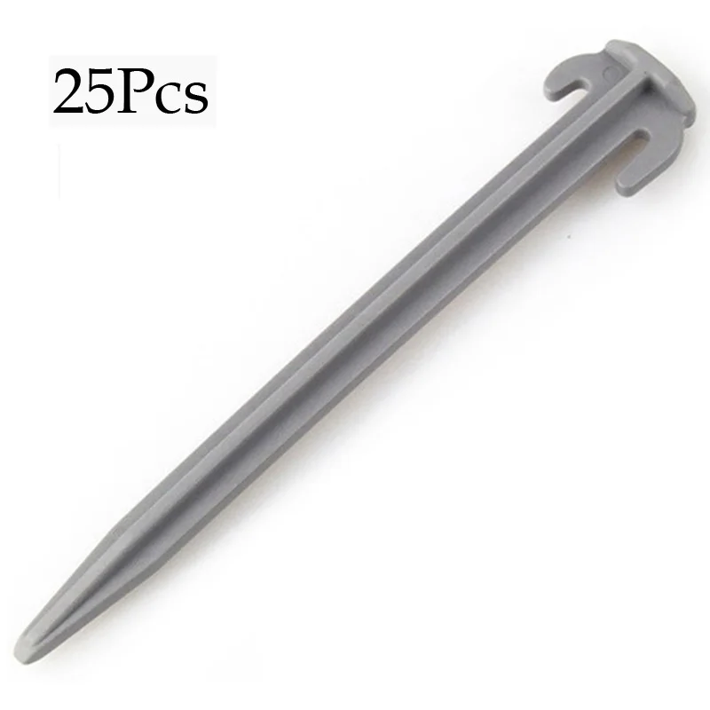 

5/25Pcs Heavy Duty Plastic Tent Pegs 180MM(7") Caravan & Camping Tent Awning Not rusty or bent for beach grass ground