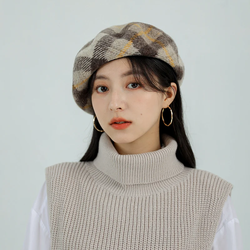 hat bts Women's Men's retro cap beret 
