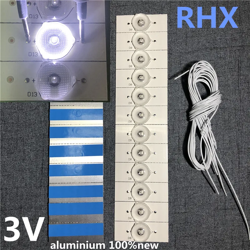 100% новый 3V SMD лампы бусины с оптический объектив фильтра для Светодиодный ТВ ремонт 3BL-T7784101-002B DBDY-01E340369JS-ZY13DJCD-0036