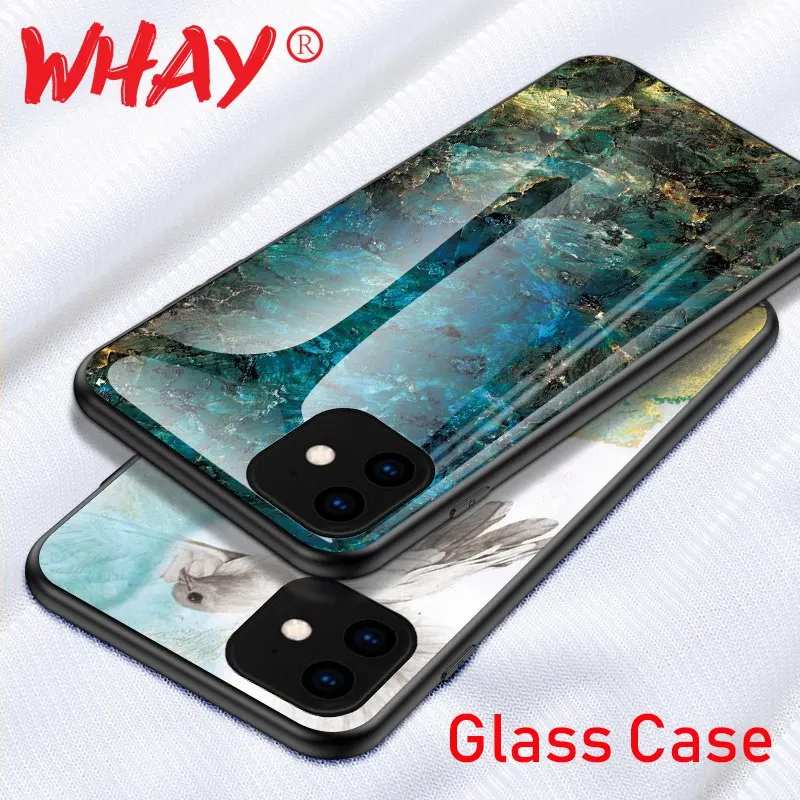 

Luxury Case For iPhone 11 Pro Max X XS XR Max Glass Cover Silicone Protective Phone Case For iPhone 8 7 6 6S 5 Plus 11Pro Coque