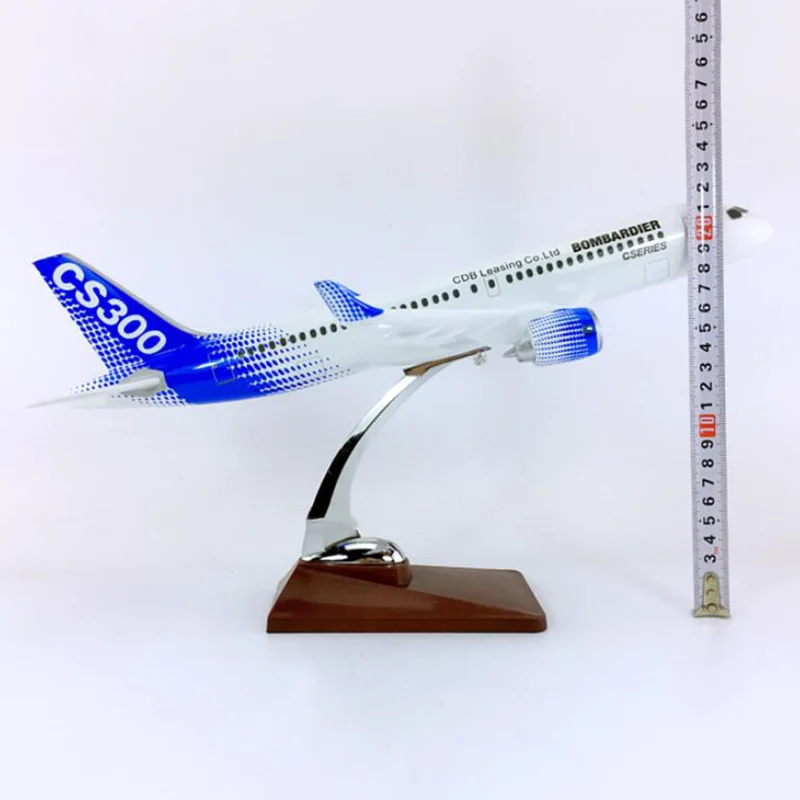 36CM1: 100 модель Bombardier CS300 авиакомпания с базовым сплавом самолет Коллекционная модель дисплея игрушки коллекция подарки для детей