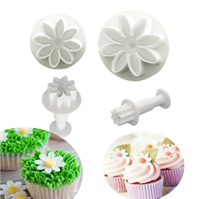 3 db Beállított Sütemény Díszítő Szerszámok Torta Penész Fondant Dugattyúvágók - Image 6