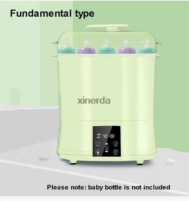 Стерилизатор для детских бутылочек с функцией сушки, подогреватель теплого молока и еды, Паровая бутылочка, стерилизующая дезинфицирующая машина - Цвет: Fundamental Green
