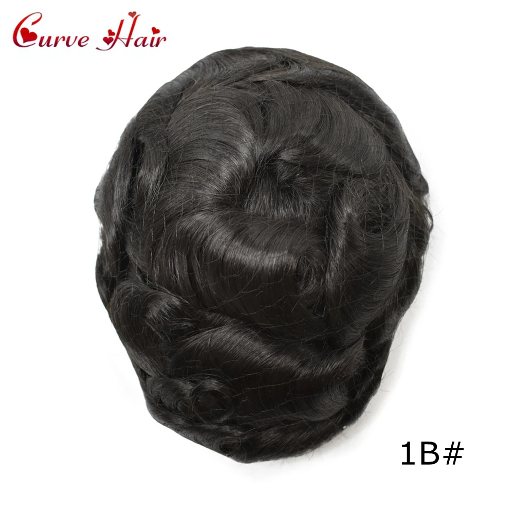 Человеческие волосы для мужчин s Toupee тонкие моно мужские парики NPU поли индийские