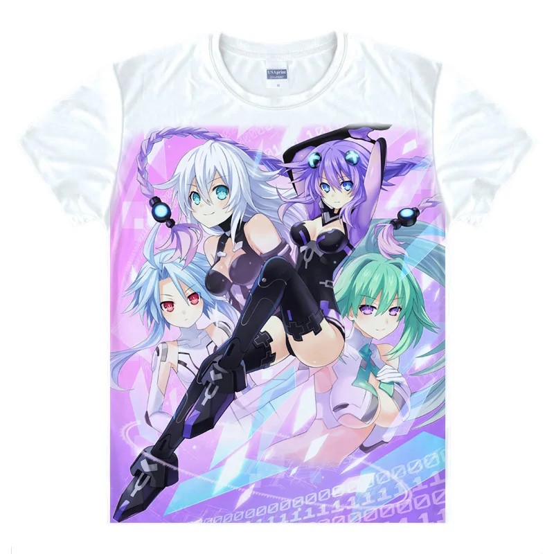 Hyperdimension Neptunia Choujigen Game Neptune Футболка с принтом Noire маскарадные футболки летние топы
