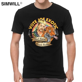 Gorgeous Men T-Shirt Vote Joe Exotic For Presiednt Shirt Short Sleeves 100% Cotton Tee Casual Tiger King Tops Apparel Tshirt 2