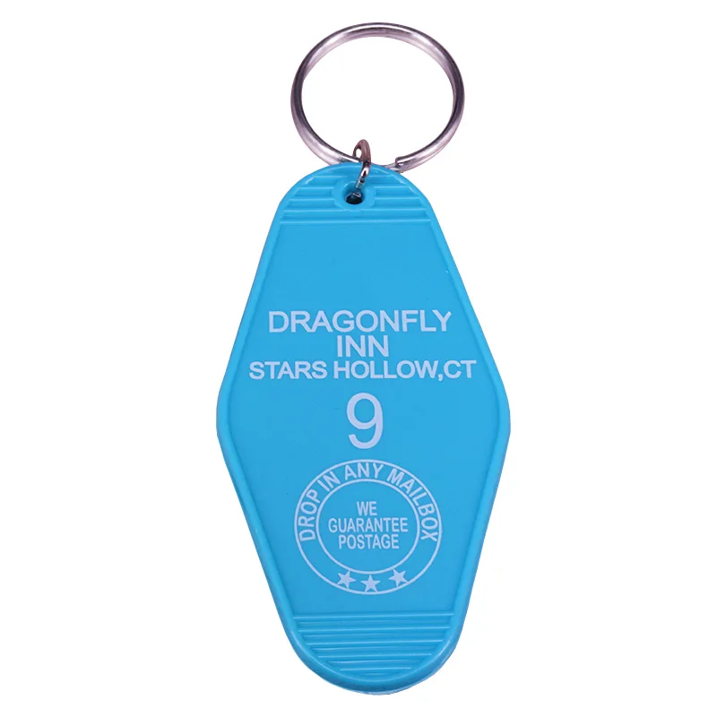 

Gilmore girls inspired dragonfly inn key tag hotel room key ring with peace quiet coffee key fob