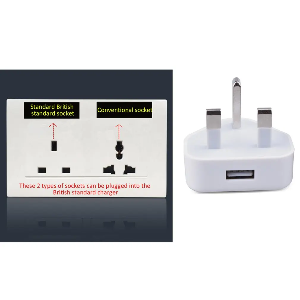 Plug Adapter AC Adapter 5V 2.1A 1A Universal Mini 1/2/3-Port USB Charger Uk Plug For Iphone Samsung Ios Android 3 Pin Wall Adapter Travel Charger