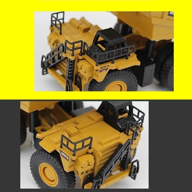 HUINA 1:60 Diecast Metal Model Dump Truck Excavator Wheel Loader Road Roller Construction Vehicle Toy  Gift Truck for Children 4