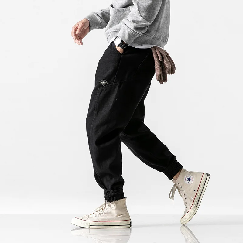 

Northern Boundary Men'S Wear Shu 2019 Autumn And Winter New Style Lightning Segmentation plus Velvet Skinny Pants