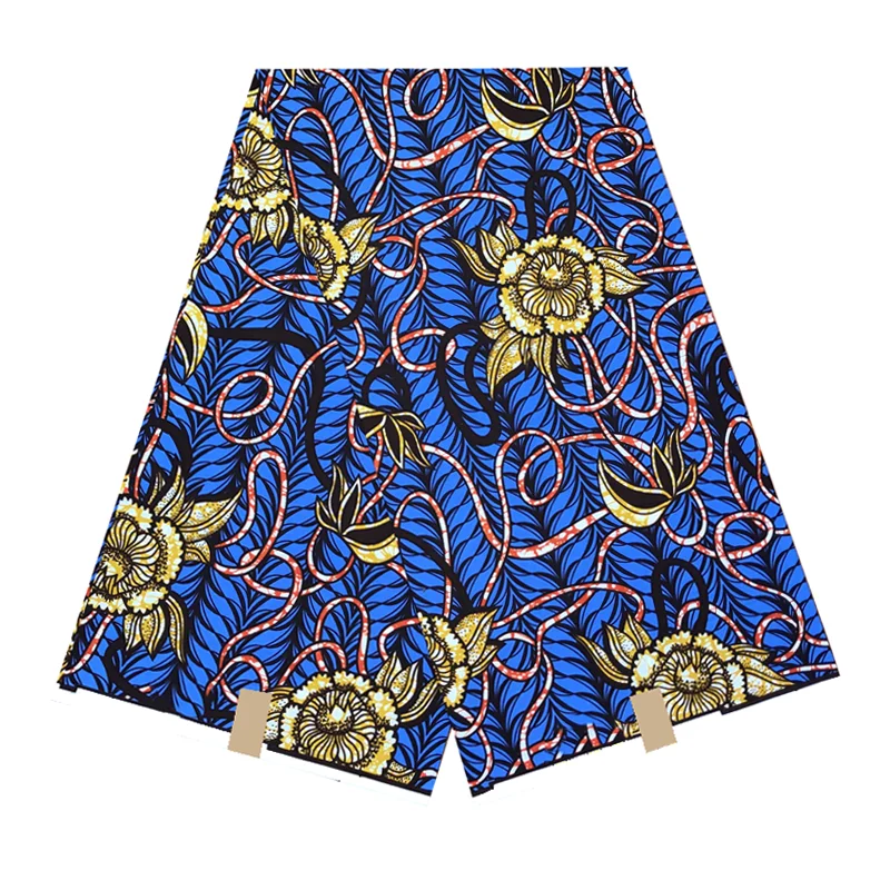 

African Style Wax Printed Cotton Fabric Veritable Soft Breathable Nigerian Dress Material For Sewing 100%Cotton 6 Yards V-L 119
