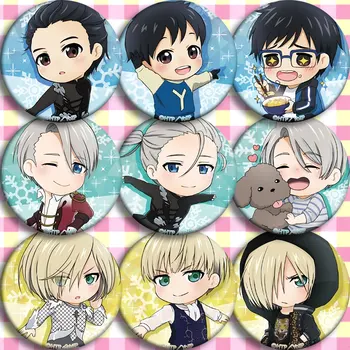 

Japan Anime YURI!!! on ICE Yuri Yongli Cosplay Badge 58mm Cartoon Brooch Pins Collection Bags Badges For Backpacks Button gifts