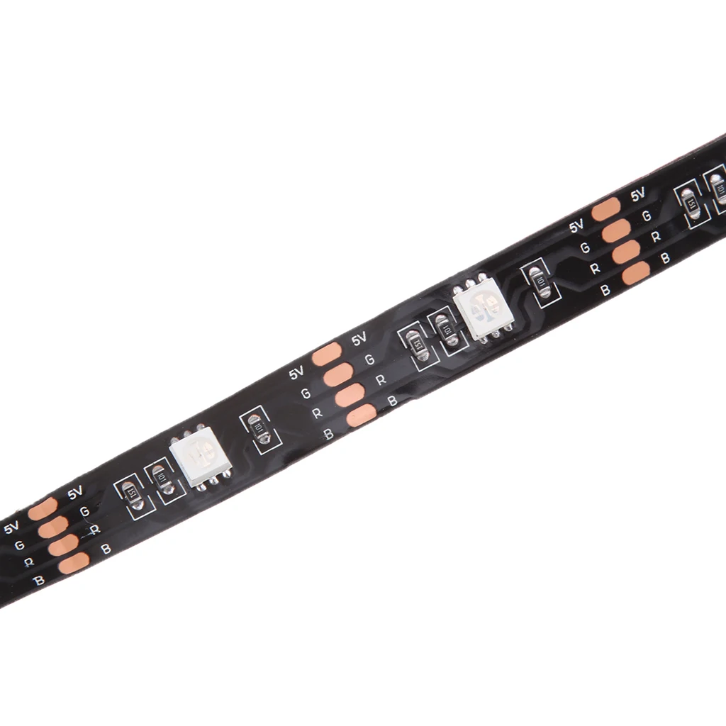 2 Set DC 5V USB LED RGB Strip Light TV Back Lighting with 24-Key Remote - 4m