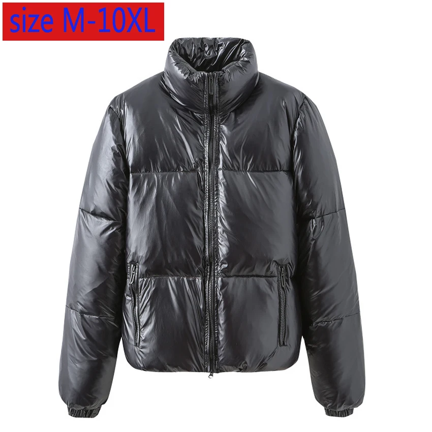 Новое поступление модный Яркий пуховик мужской супер большой бюст 170 см белый утиный пух короткий толстый Свободный Повседневный размера плюс M-10XL