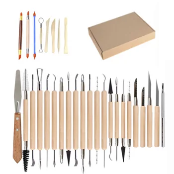 

30pcs Polymer Clay Tools Sculpture Carving, Modeling, Cutting, Scraping, Chipping, Brushing, Smoothing Ceramic Pottery Tools