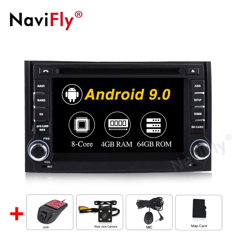 NaviFiy Android 9,0 2Din 6,2 дюймов 4 Гб+ 64 ГБ Автомобильный DVD мультимедийный плеер для HYUNDAI H1 Автомагнитола поддержка gps навигация wifi BT