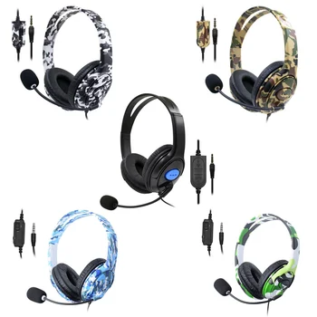 

Adjustable PC /PS4 Game Gaming Headphones Soft Memory Earmuff and Noise-canceling Wired Headset For PS4 Game With Microphones