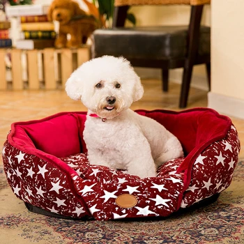 

New Soft Dog Bed Spot House Warm Cotton Padded Waterproof Bottom Pet Cat Nest Mats Puppy Small Medium Indoor Sleeping Kennel Bed