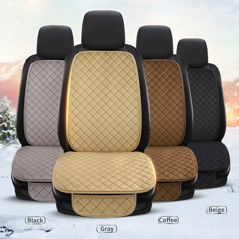 

Universal Plush Car Seat Cover Winter Warm Auto Front Back Rear Backrest Seat Cushion Pad Interior Accessories Protector