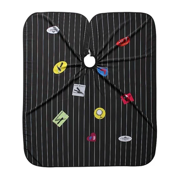 

Retro Vertical Striped Black Salon Styling Cloth Hairdressing Apron Gown Hairstylist Barber Haircut Cape for a Hairstyle