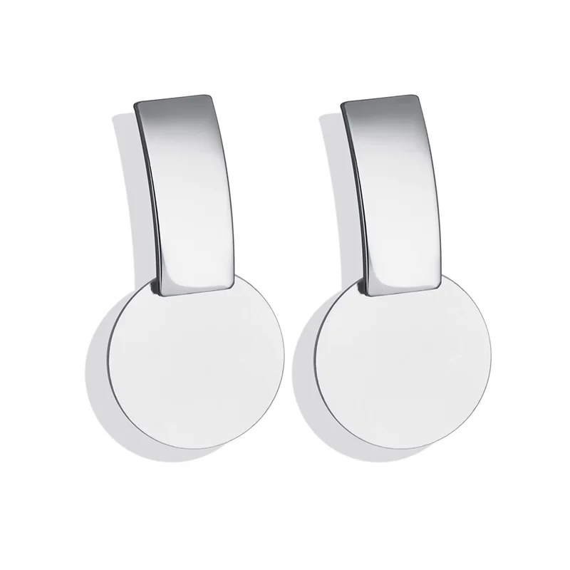 Silver ZWC, модные корейские серьги-капли для женщин, геометрические металлические золотые Висячие серьги, современные ювелирные изделия - Окраска металла: Silver